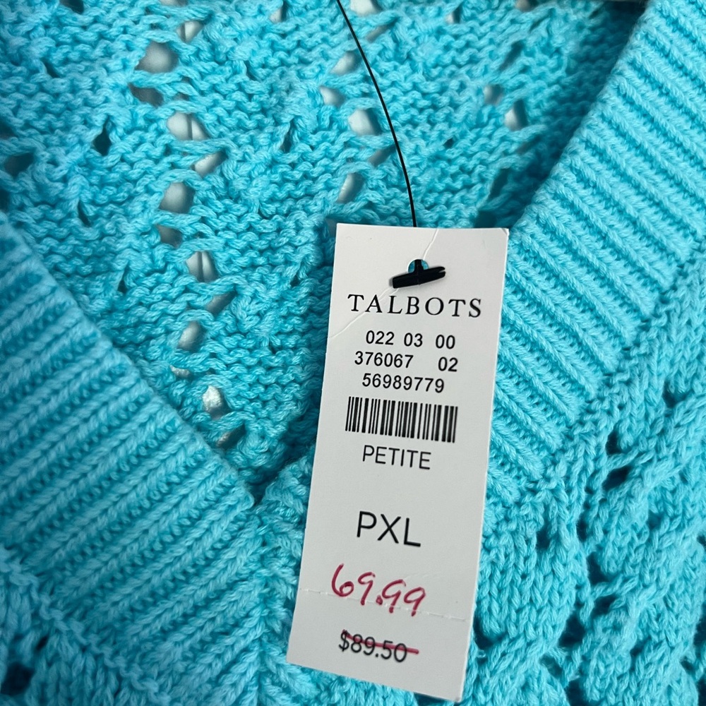 Talbots Turquoise Sweater - Picture 2 of 4